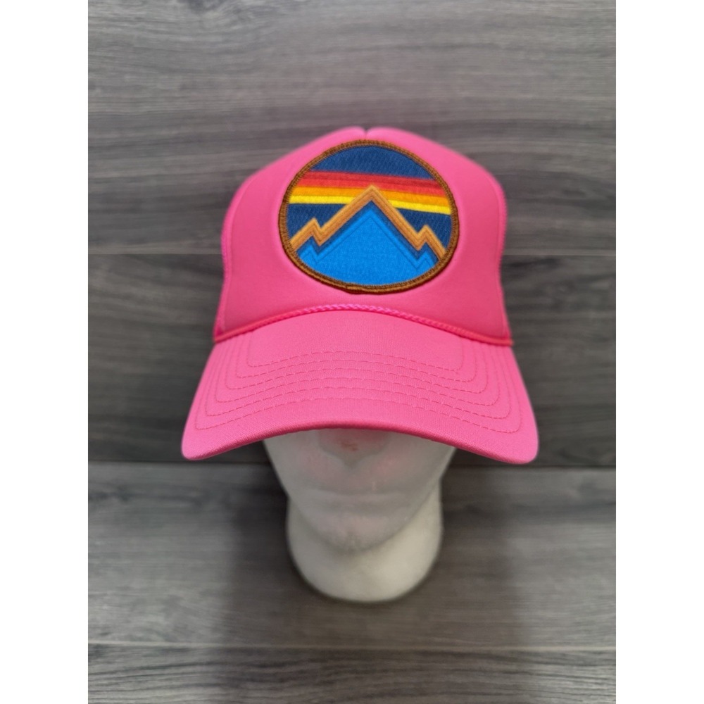Aviator Nation All Seasons Circle Neon Hot Pink Trucker Hat Adjustable Beach